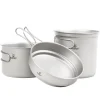Ultralight 3 Piece Titanium Camping Cookware Set