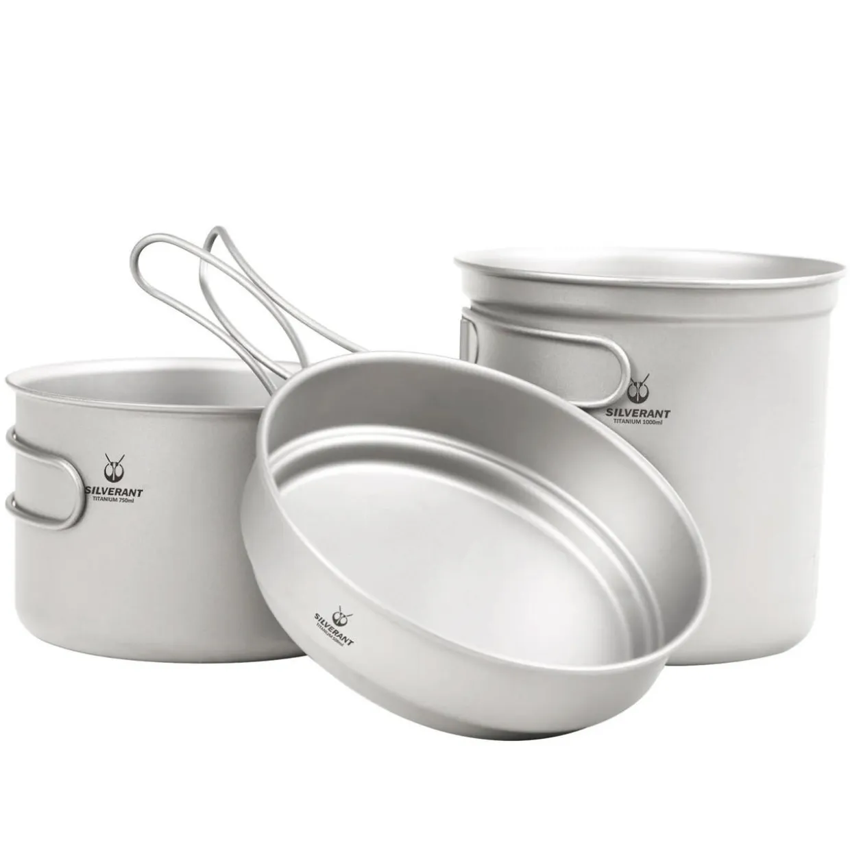 Ultralight 3 Piece Titanium Camping Cookware Set