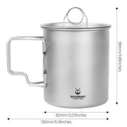 Ultralight Titanium Cup with Lid 500ml