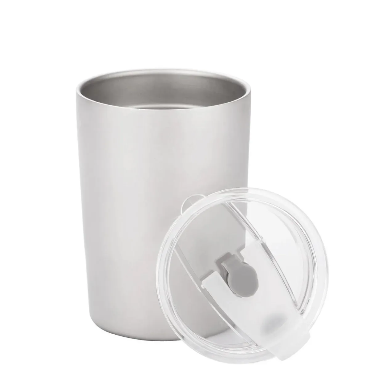 Ultralight Titanium Double-Wall Coffee Cup with Straw 400ml