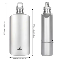 Ultralight Titanium Water Bottle 800ml - Slim