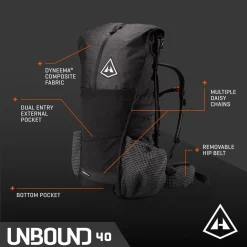 Unbound 40 Rucksack - Black DCH150