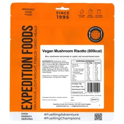 Vegan Mushroom Risotto (High Energy Serving)
