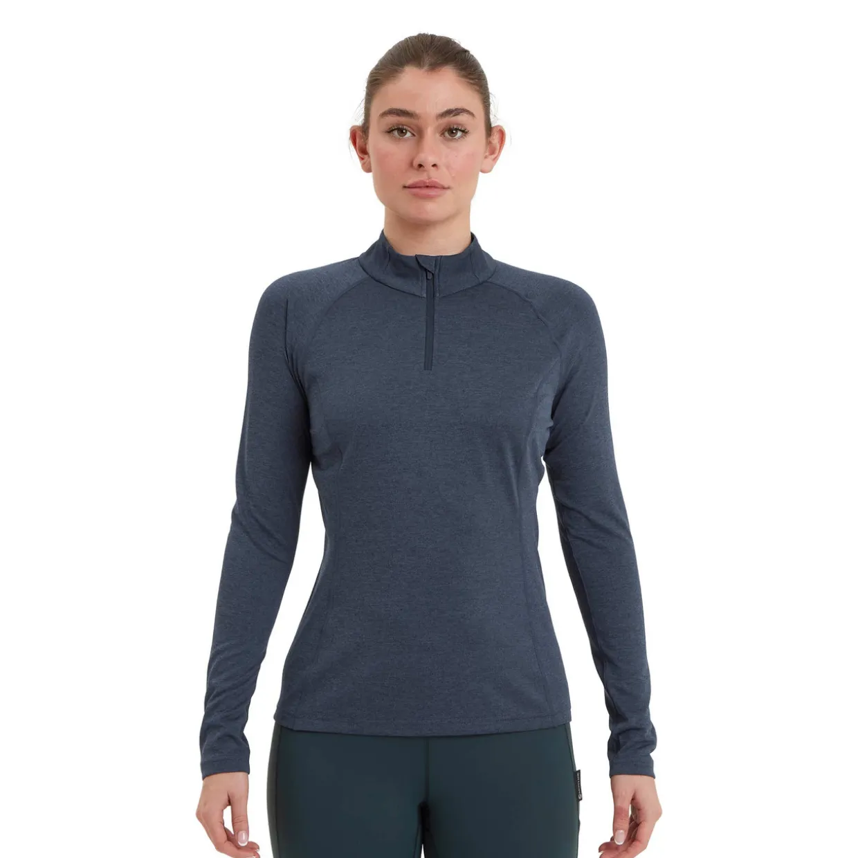 Womens Dart Zip Neck