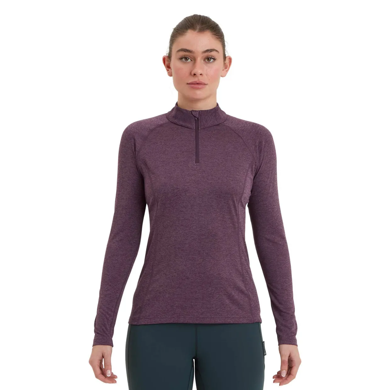 Womens Dart Zip Neck